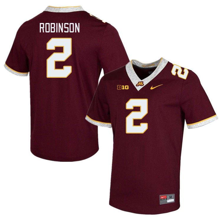 Men #2 Ethan Robinson Minnesota Golden Gophers College Football Jerseys Stitched-Maroon